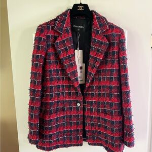 Chanel Spring Summer 2024 Tweed Blazer - Size 42 NWT